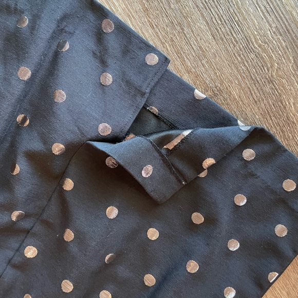 ELLE Size 8 black and silver polka dot dress - Picture 4 of 6